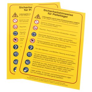 Aufkleber mit Sicherheitshinweisen des DEPV